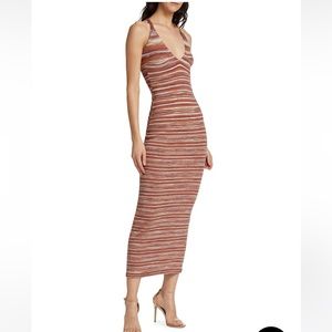 Ronny Kobo Daylann Striped Knit Maxi Dress